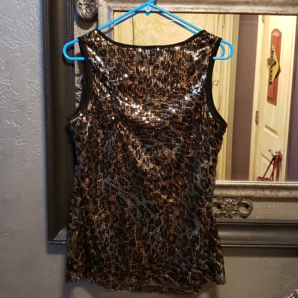 Sweetly Wonderful Leopard Sequin Tank - Picture 2 of 2